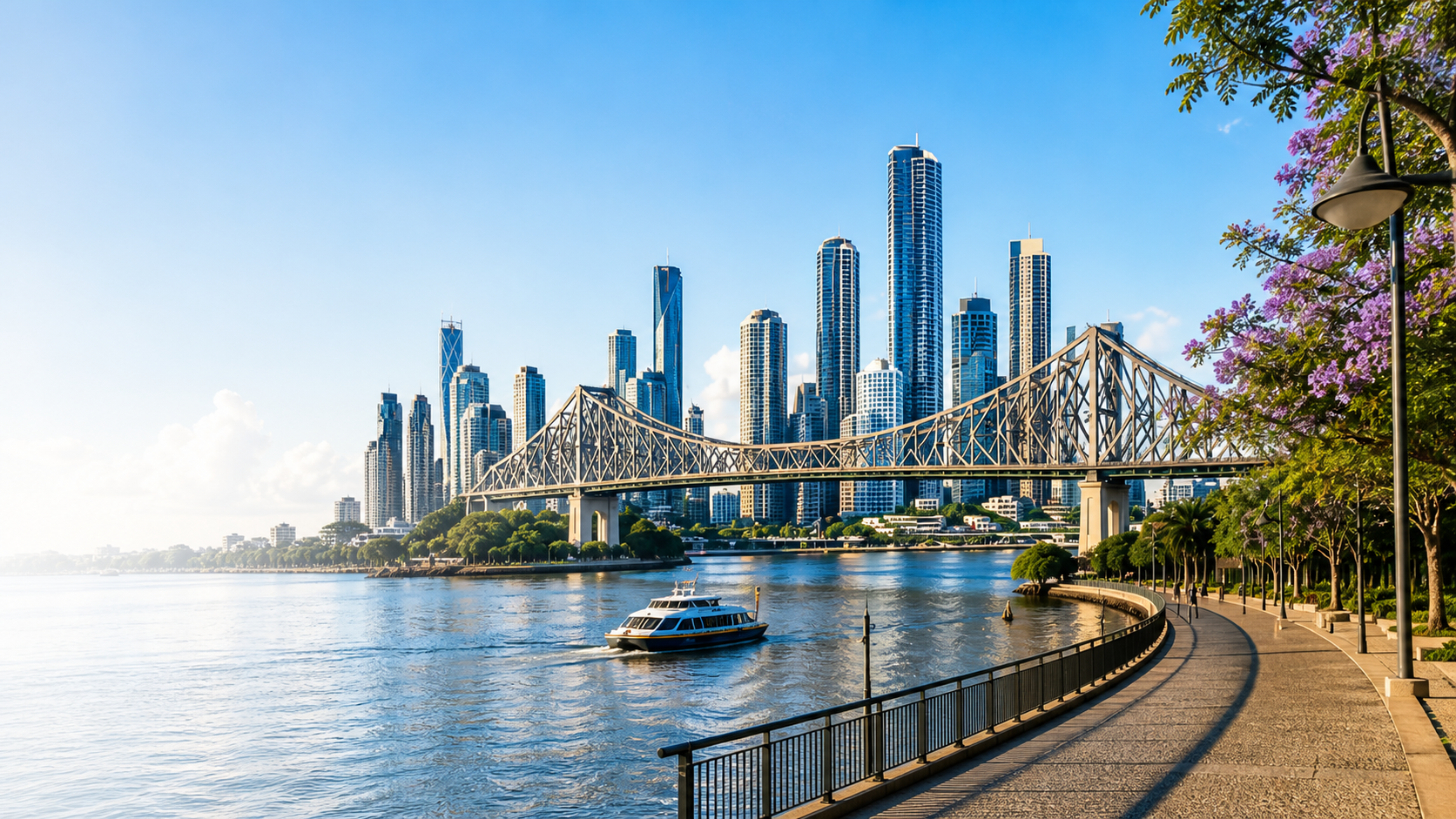 Brisbane River, Story Bridge and city skyline