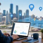 Brisbane business owner reviewing local SEO visibility and map location data